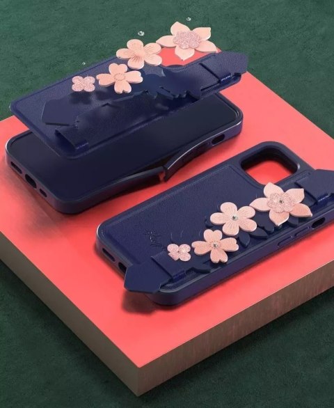 Kingxbar Kingxbar Sweet Series żelowe etui ozdobione oryginalnymi Kryształami Swarovskiego z podstawką iPhone 12 Pro Max zielony Kingxbar Kingxbar Sweet Series żelowe etui ozdobione oryginalnymi Kryształami Swarovskiego z podstawką iPhone 12 Pro Max zielony