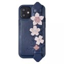 Kingxbar Kingxbar Sweet Series żelowe etui ozdobione oryginalnymi Kryształami Swarovskiego z podstawką iPhone 12 Pro / iPhone 12 niebiesk