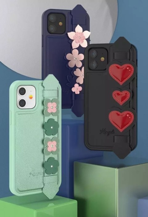 Kingxbar Kingxbar Sweet Series żelowe etui ozdobione oryginalnymi Kryształami Swarovskiego z podstawką iPhone 12 Pro / iPhone 12 niebiesk Kingxbar Kingxbar Sweet Series żelowe etui ozdobione oryginalnymi Kryształami Swarovskiego z podstawką iPhone 12 Pro / iPhone 12 niebiesk