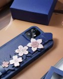 Kingxbar Kingxbar Sweet Series żelowe etui ozdobione oryginalnymi Kryształami Swarovskiego z podstawką iPhone 12 Pro / iPhone 12 niebiesk