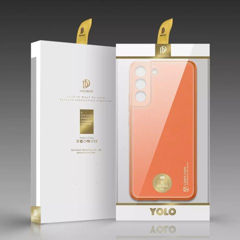 Dux Ducis Dux Ducis Yolo eleganckie etui pokrowiec ze skóry ekologicznej Samsung Galaxy S22+ (S22 Plus) pomarańczowy Dux Ducis Dux Ducis Yolo eleganckie etui pokrowiec ze skóry ekologicznej Samsung Galaxy S22+ (S22 Plus) pomarańczowy
