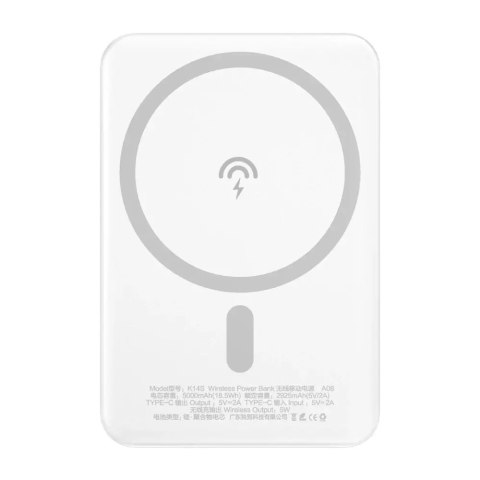 Dudao Dudao bezprzewodowy powerbank MagSafe 5000mAh czarny (K14S) Dudao Dudao bezprzewodowy powerbank MagSafe 5000mAh czarny (K14S)
