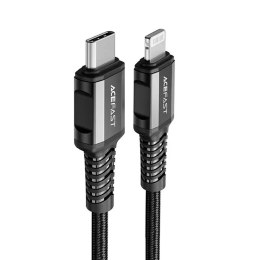 Acefast Acefast kabel MFI USB Typ C - Lightning 1,2m, 30W, 3A czarny (C1-01 black)