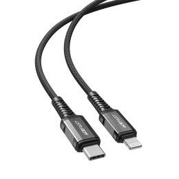 Acefast Acefast kabel MFI USB Typ C - Lightning 1,2m, 30W, 3A czarny (C1-01 black)