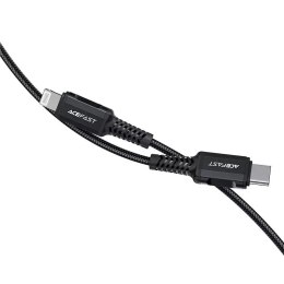 Acefast Acefast kabel MFI USB Typ C - Lightning 1,8m, 30W, 3A czarny (C4-01 C Black)