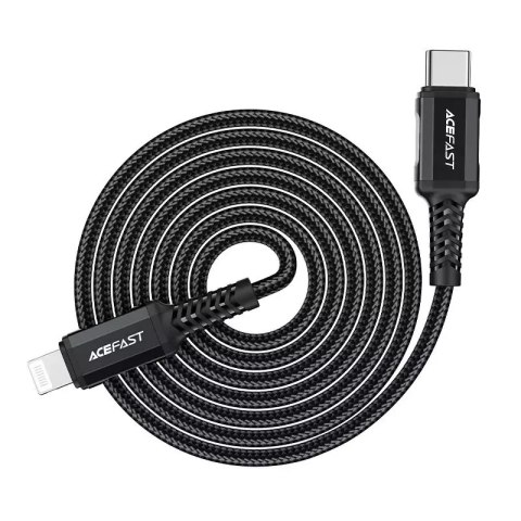 Acefast Acefast kabel MFI USB Typ C - Lightning 1,8m, 30W, 3A czarny (C4-01 C Black) Acefast Acefast kabel MFI USB Typ C - Lightning 1,8m, 30W, 3A czarny (C4-01 C Black)