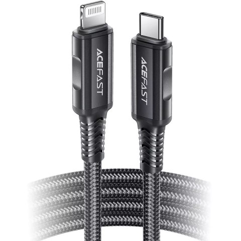 Acefast Acefast kabel MFI USB Typ C - Lightning 1,8m, 30W, 3A czarny (C4-01 C Black) Acefast Acefast kabel MFI USB Typ C - Lightning 1,8m, 30W, 3A czarny (C4-01 C Black)
