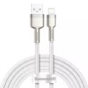 Baseus Baseus Cafule Metal Data kabel USB - Lightning 2,4 A 2 m biały (CALJK-B02)