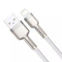 Baseus Baseus Cafule Metal Data kabel USB - Lightning 2,4 A 2 m biały (CALJK-B02)