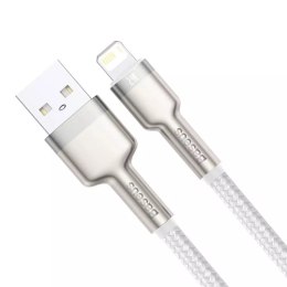 Baseus Baseus Cafule Metal Data kabel USB - Lightning 2,4 A 2 m biały (CALJK-B02)
