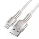 Baseus Baseus Cafule Metal Data kabel USB - Lightning 2,4 A 2 m biały (CALJK-B02)