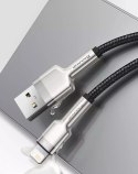 Baseus Baseus Cafule Metal Data kabel USB - Lightning 2,4 A 2 m biały (CALJK-B02)