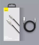 Baseus Baseus Cafule Metal Data kabel USB - Lightning 2,4 A 2 m biały (CALJK-B02)