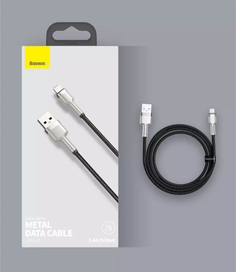 Baseus Baseus Cafule Metal Data kabel USB - Lightning 2,4 A 2 m biały (CALJK-B02) Baseus Baseus Cafule Metal Data kabel USB - Lightning 2,4 A 2 m biały (CALJK-B02)
