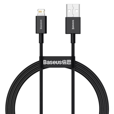 Baseus Baseus Superior kabel USB - Lightning 2,4 A 1 m czarny (CALYS-A01) Baseus Baseus Superior kabel USB - Lightning 2,4 A 1 m czarny (CALYS-A01)