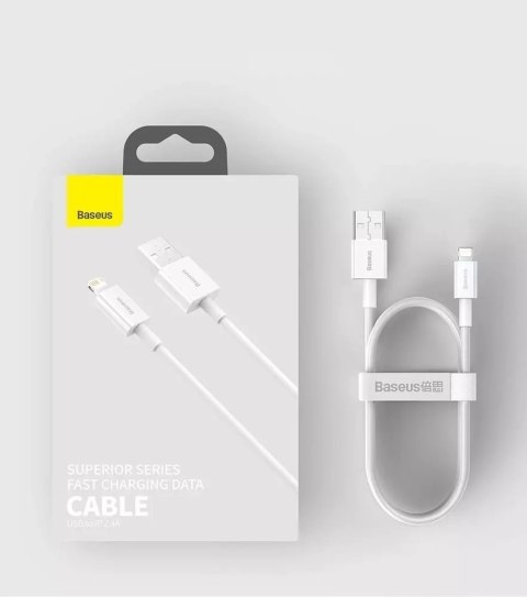 Baseus Baseus Superior kabel USB - Lightning 2,4 A 1 m czarny (CALYS-A01) Baseus Baseus Superior kabel USB - Lightning 2,4 A 1 m czarny (CALYS-A01)