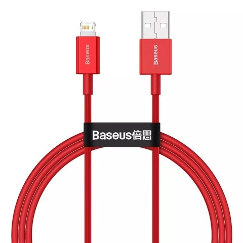Baseus Baseus Superior kabel USB - Lightning 2,4 A 1 m czerwony (CALYS-A09) Baseus Baseus Superior kabel USB - Lightning 2,4 A 1 m czerwony (CALYS-A09)