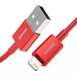 Baseus Baseus Superior kabel USB - Lightning 2,4 A 1 m czerwony (CALYS-A09)