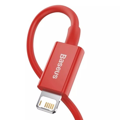Baseus Baseus Superior kabel USB - Lightning 2,4 A 1 m czerwony (CALYS-A09) Baseus Baseus Superior kabel USB - Lightning 2,4 A 1 m czerwony (CALYS-A09)