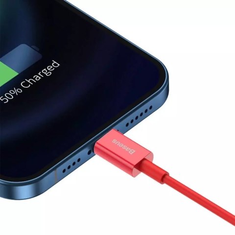 Baseus Baseus Superior kabel USB - Lightning 2,4 A 1 m czerwony (CALYS-A09) Baseus Baseus Superior kabel USB - Lightning 2,4 A 1 m czerwony (CALYS-A09)