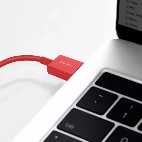 Baseus Baseus Superior kabel USB - Lightning 2,4 A 1 m czerwony (CALYS-A09) Baseus Baseus Superior kabel USB - Lightning 2,4 A 1 m czerwony (CALYS-A09)