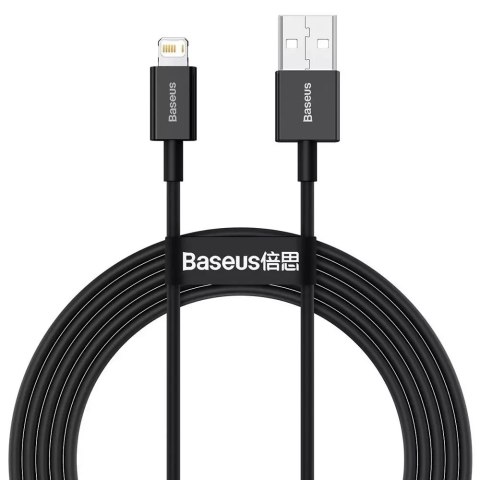 Baseus Baseus Superior kabel USB - Lightning 2,4 A 2 m czarny (CALYS-C01)