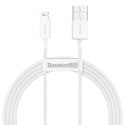Baseus Baseus Superior kabel USB - Lightning 2,4A 1,5 m Biały (CALYS-B02)