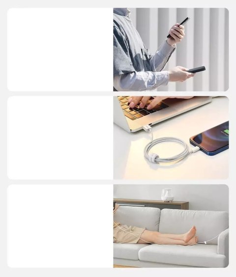 Baseus Baseus Superior kabel USB - Lightning 2,4A 1,5 m Biały (CALYS-B02) Baseus Baseus Superior kabel USB - Lightning 2,4A 1,5 m Biały (CALYS-B02)