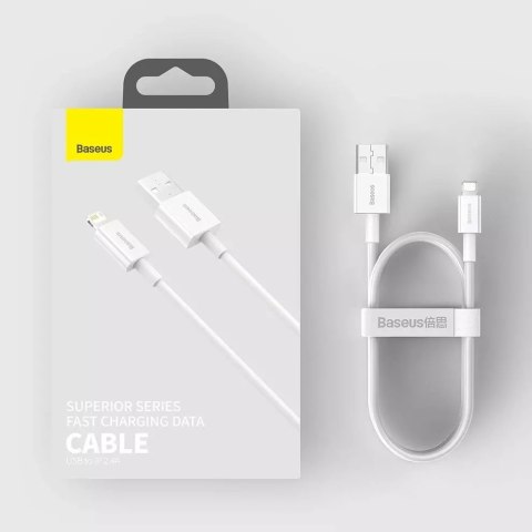 Baseus Baseus Superior kabel USB - Lightning 2,4A 1,5 m Biały (CALYS-B02) Baseus Baseus Superior kabel USB - Lightning 2,4A 1,5 m Biały (CALYS-B02)