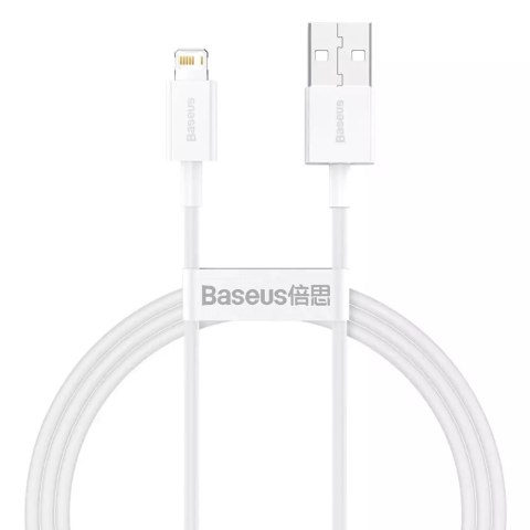 Baseus Baseus Superior kabel USB - Lightning 2,4A 1 m Biały (CALYS-A02) Baseus Baseus Superior kabel USB - Lightning 2,4A 1 m Biały (CALYS-A02)