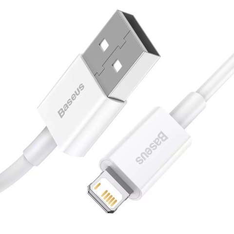 Baseus Baseus Superior kabel USB - Lightning 2,4A 1 m Biały (CALYS-A02) Baseus Baseus Superior kabel USB - Lightning 2,4A 1 m Biały (CALYS-A02)