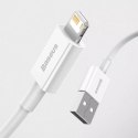 Baseus Baseus Superior kabel USB - Lightning 2,4A 1 m Biały (CALYS-A02)