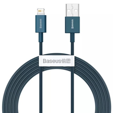Baseus Baseus Superior kabel USB - Lightning 2,4A 2 m Niebieski (CALYS-C03) Baseus Baseus Superior kabel USB - Lightning 2,4A 2 m Niebieski (CALYS-C03)