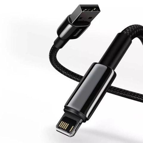 Baseus Baseus Tungsten kabel USB - Lightning 2,4 A 2 m czarny (CALWJ-A01) Baseus Baseus Tungsten kabel USB - Lightning 2,4 A 2 m czarny (CALWJ-A01)