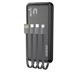 Dudao Dudao K6Pro uniwersalny powerbank 10000mAh z kablem USB, USB Typ C, Lightning czarny (K6Pro-black)