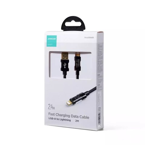 Joyroom Joyroom kabel USB - Lightning do ładowania / transmisji danych 2,4A 20W 2m czarny (S-UL012A20) Joyroom Joyroom kabel USB - Lightning do ładowania / transmisji danych 2,4A 20W 2m czarny (S-UL012A20)