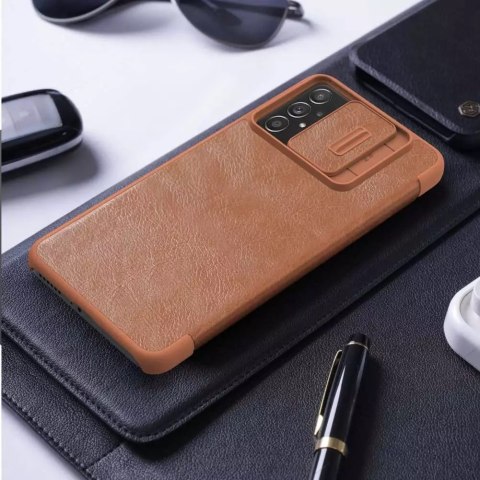 Nillkin Nillkin Qin skórzana kabura etui Samsung Galaxy A73 brązowy Nillkin Nillkin Qin skórzana kabura etui Samsung Galaxy A73 brązowy