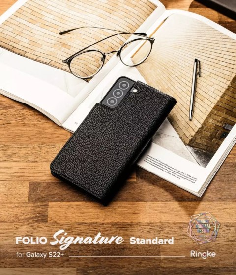 Ringke Ringke Folio Signature skórzane etui z klapką do Samsung Galaxy S22+ (S22 Plus) czarny (FSS118R262) Ringke Ringke Folio Signature skórzane etui z klapką do Samsung Galaxy S22+ (S22 Plus) czarny (FSS118R262)