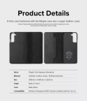 Ringke Ringke Folio Signature skórzane etui z klapką do Samsung Galaxy S22+ (S22 Plus) czarny (FSS118R262)