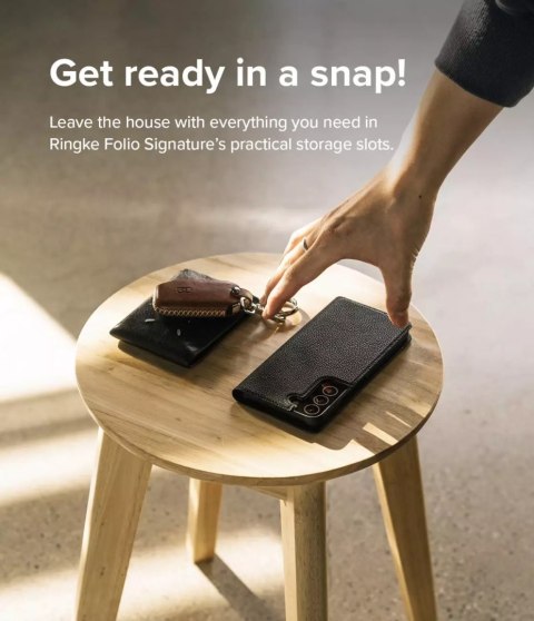 Ringke Ringke Folio Signature skórzane etui z klapką do Samsung Galaxy S22+ (S22 Plus) czarny (FSS118R262) Ringke Ringke Folio Signature skórzane etui z klapką do Samsung Galaxy S22+ (S22 Plus) czarny (FSS118R262)