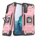 Wozinsky Wozinsky Ring Armor pancerne hybrydowe etui pokrowiec + magnetyczny uchwyt Samsung Galaxy S22+ (S22 Plus) różowy