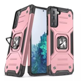 Wozinsky Wozinsky Ring Armor pancerne hybrydowe etui pokrowiec + magnetyczny uchwyt Samsung Galaxy S22+ (S22 Plus) różowy