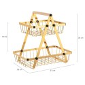 ELITEHOFF KOSZYK PIĘTROWY NA OWOCE PRZYPRAWY LOFT E-8180