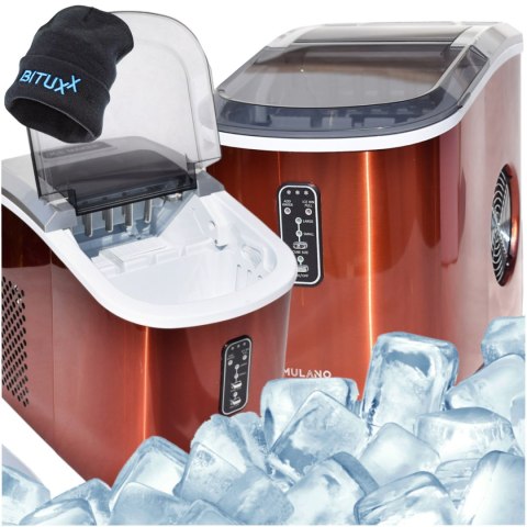 MULANO Kostkarka do lodu 2,2L 15kg/24h pomarańczowa kompaktowa 2 rozmiary kostek MULANO Kostkarka do lodu 2,2L 15kg/24h pomarańczowa kompaktowa 2 rozmiary kostek
