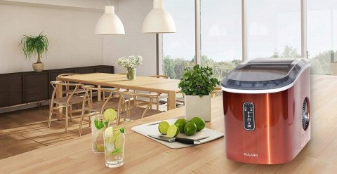 MULANO Kostkarka do lodu 2,2L 15kg/24h pomarańczowa kompaktowa 2 rozmiary kostek MULANO Kostkarka do lodu 2,2L 15kg/24h pomarańczowa kompaktowa 2 rozmiary kostek