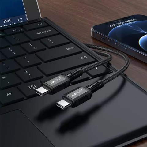 Acefast Acefast kabel USB Typ C - USB Typ C 1,2m, 60W (20V/3A) czarny (C1-03 black) Acefast Acefast kabel USB Typ C - USB Typ C 1,2m, 60W (20V/3A) czarny (C1-03 black)