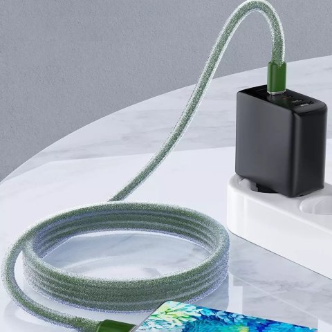 Acefast Acefast kabel USB Typ C - USB Typ C 1,2m, 60W (20V/3A) zielony (C2-03 oliver green) Acefast Acefast kabel USB Typ C - USB Typ C 1,2m, 60W (20V/3A) zielony (C2-03 oliver green)