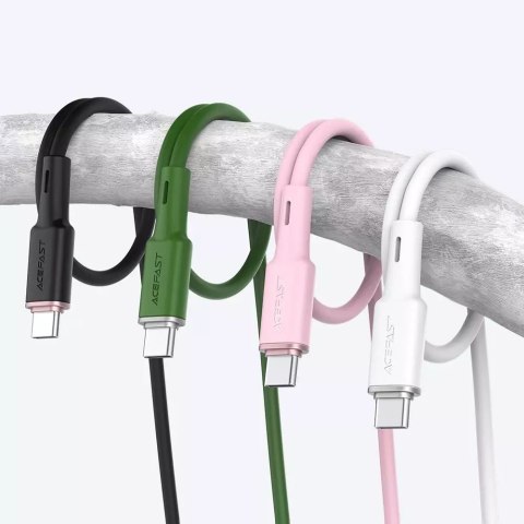 Acefast Acefast kabel USB Typ C - USB Typ C 1,2m, 60W (20V/3A) zielony (C2-03 oliver green) Acefast Acefast kabel USB Typ C - USB Typ C 1,2m, 60W (20V/3A) zielony (C2-03 oliver green)