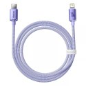 Baseus Baseus Crystal Shine Series kabel przewód USB do szybkiego ładowania i transferu danych USB Typ C - Lightning 20W 1,2m fioletowy