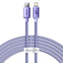 Baseus Baseus Crystal Shine Series kabel przewód USB do szybkiego ładowania i transferu danych USB Typ C - Lightning 20W 2m fioletowy (